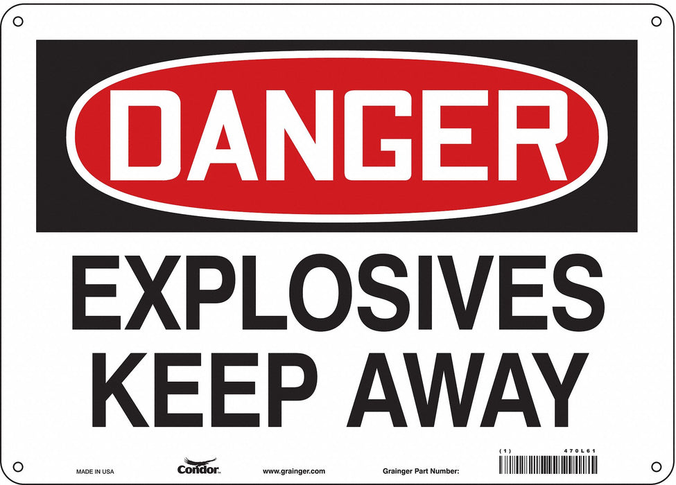 Safety Sign 10 in x 14 in Aluminum