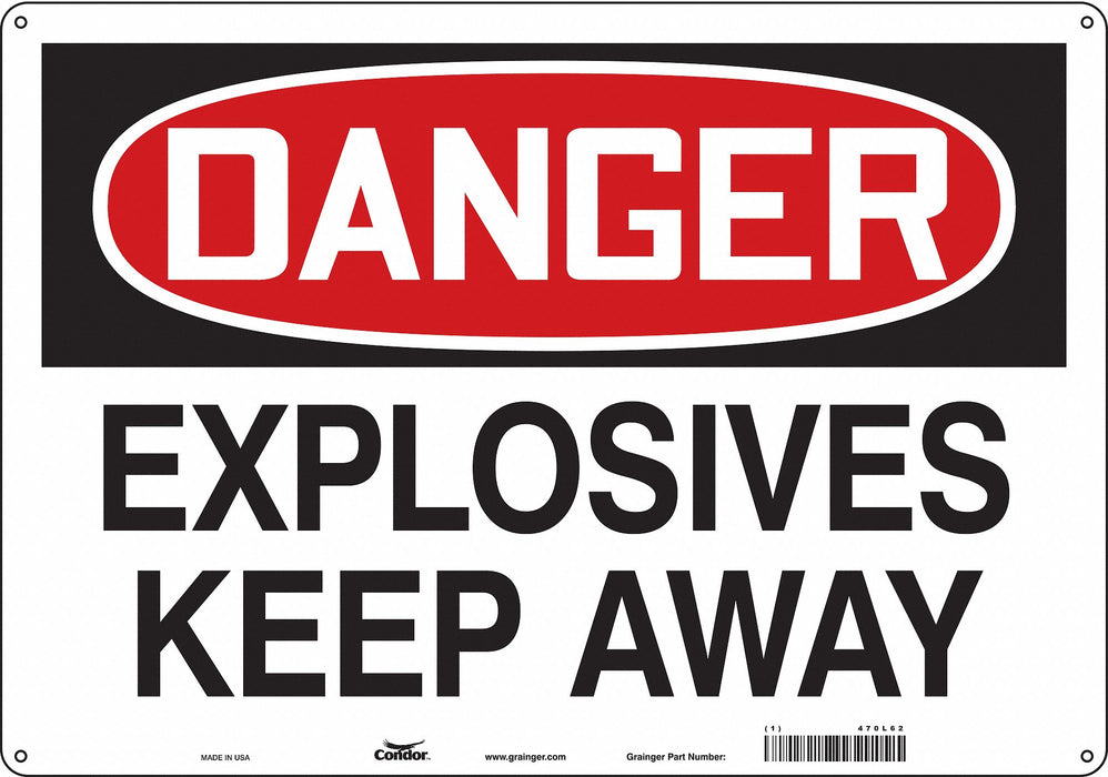 Safety Sign 14 in x 20 in Aluminum