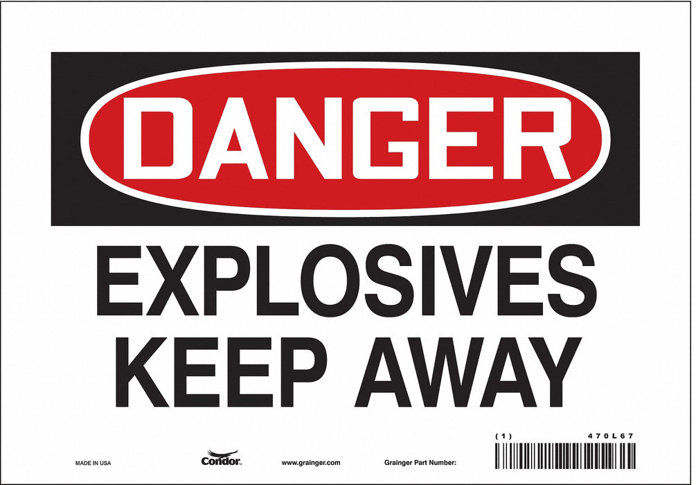 Safety Sign 7 in x 10 in Vinyl