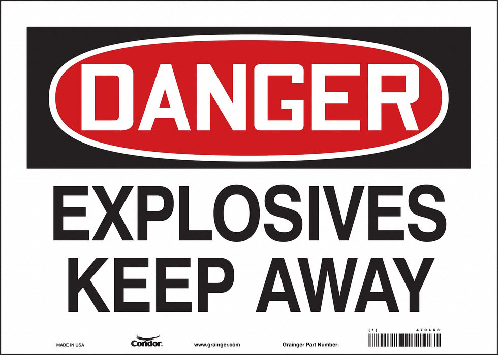 Safety Sign 10 in x 14 in Vinyl