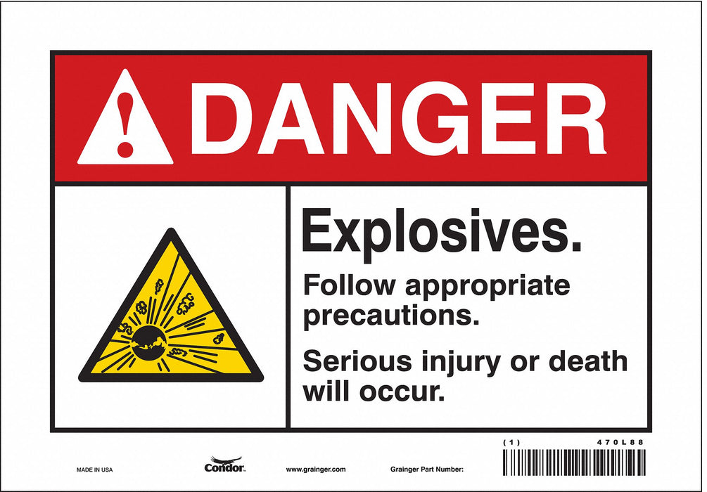 Safety Sign 7 inx10 in Vinyl