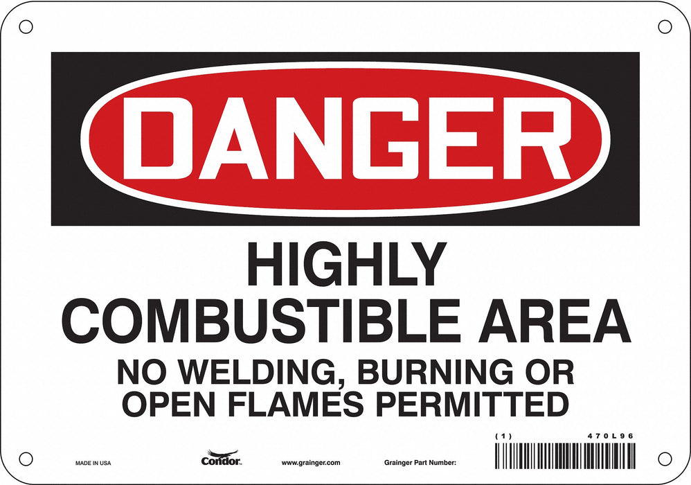 Safety Sign 7 in x 10 in Aluminum