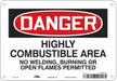 Safety Sign 7 in x 10 in Polyethylene