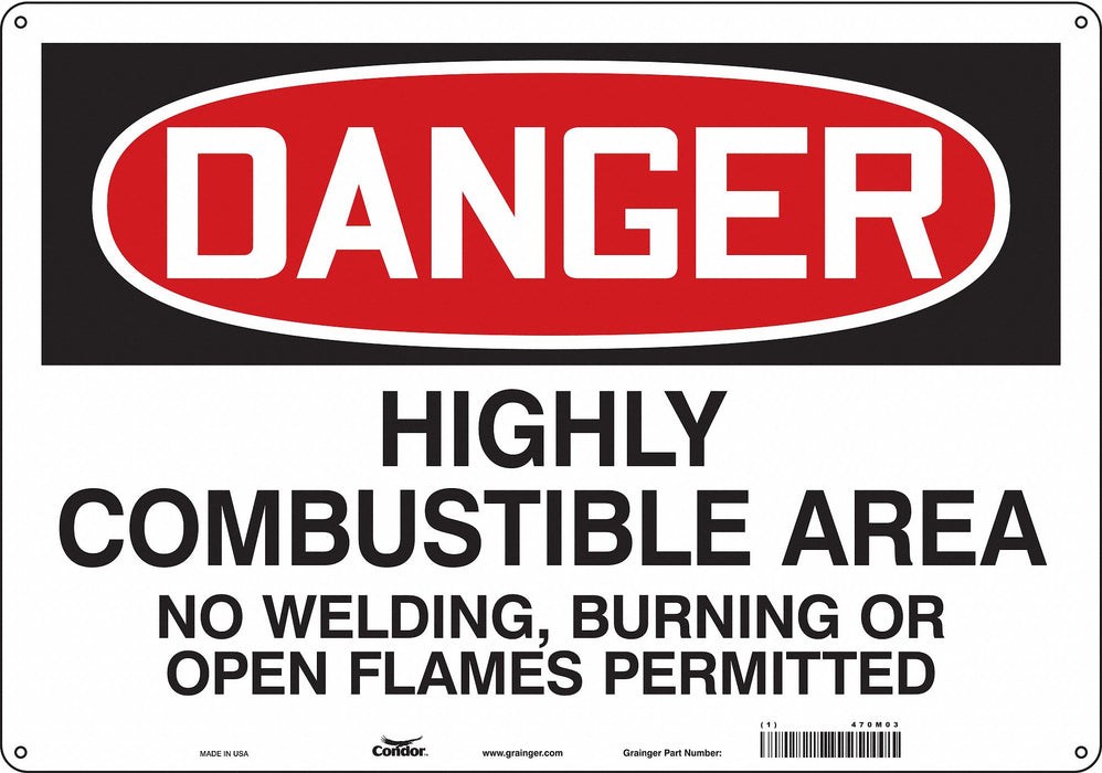 Safety Sign 14 inx20 in Polyethylene