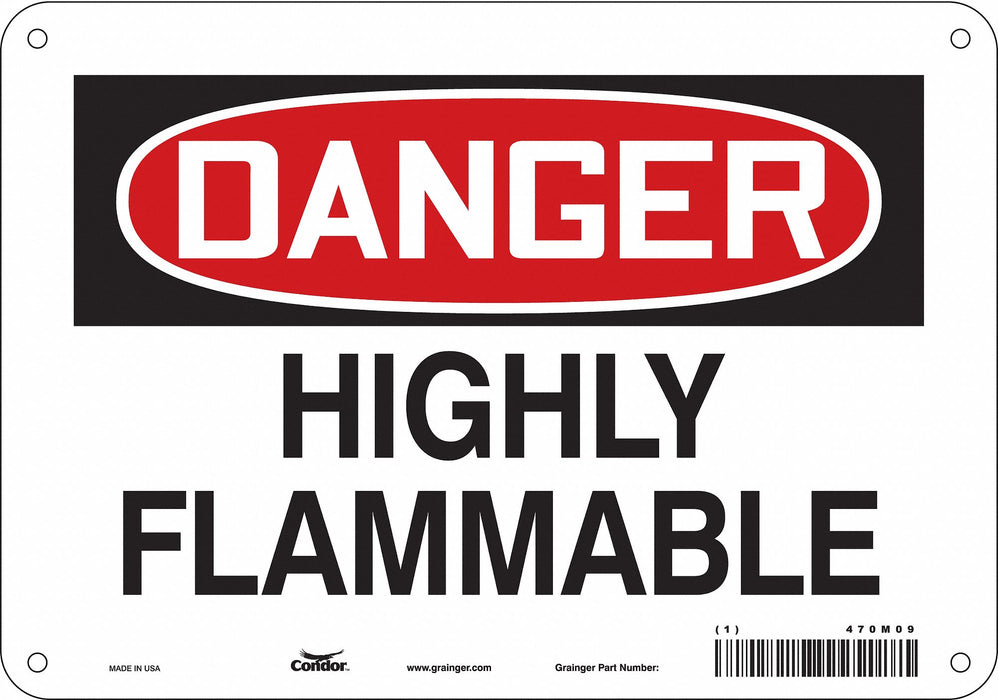 Safety Sign 7 in x 10 in Polyethylene
