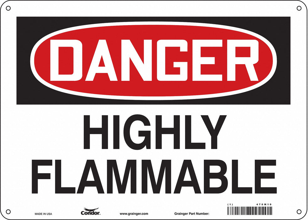 Safety Sign 10 in x 14 in Polyethylene
