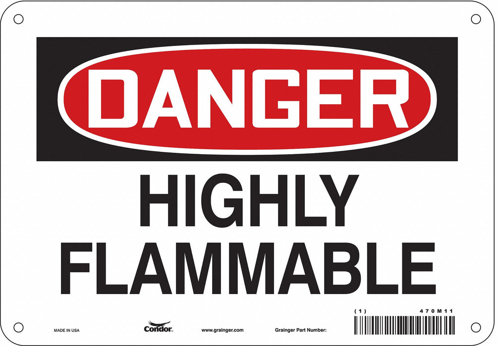 Safety Sign 7 in x 10 in Vinyl