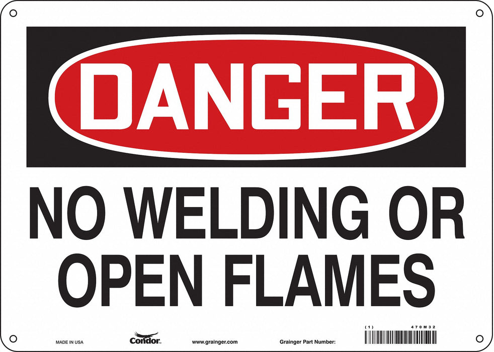 Safety Sign 10 in x 14 in Aluminum