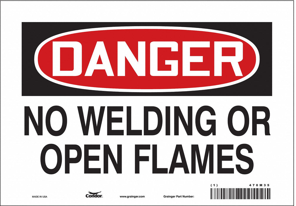 Safety Sign 7 in x 10 in Vinyl