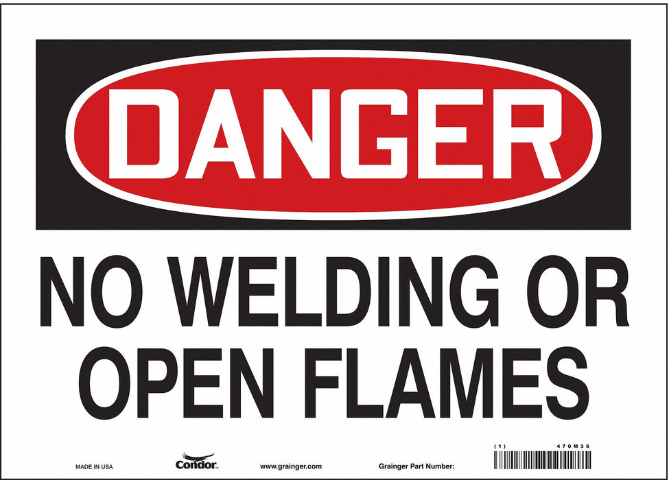 Safety Sign 10 inx14 in Vinyl