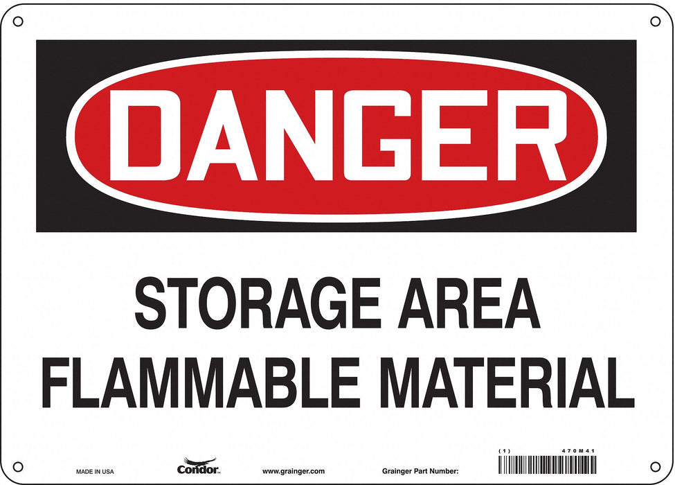 Safety Sign 10 inx14 in Polyethylene