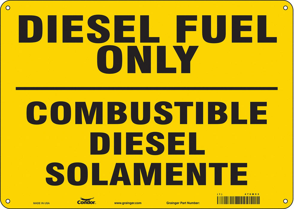 Safety Sign 10 in x 14 in Polyethylene