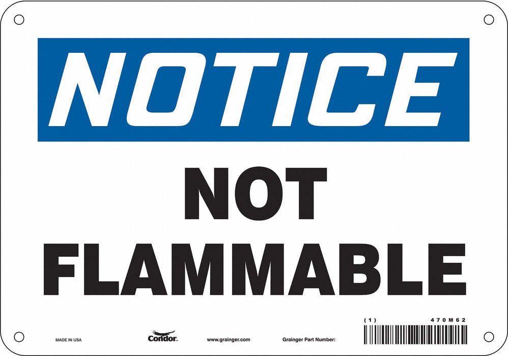 Safety Sign 7 in x 10 in Aluminum
