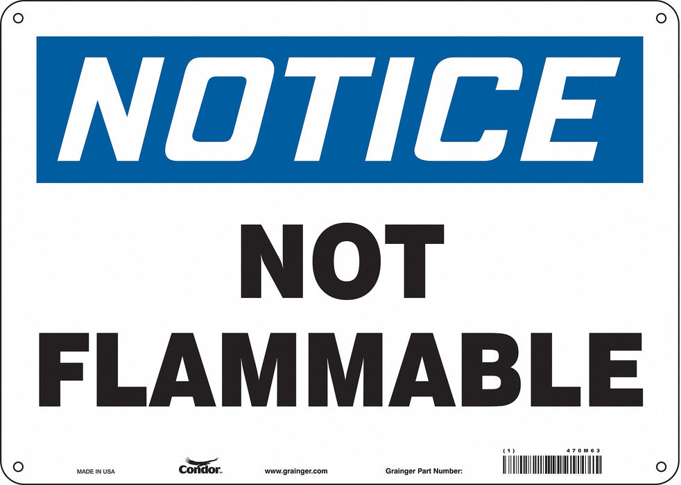 Safety Sign 10 in x 14 in Aluminum