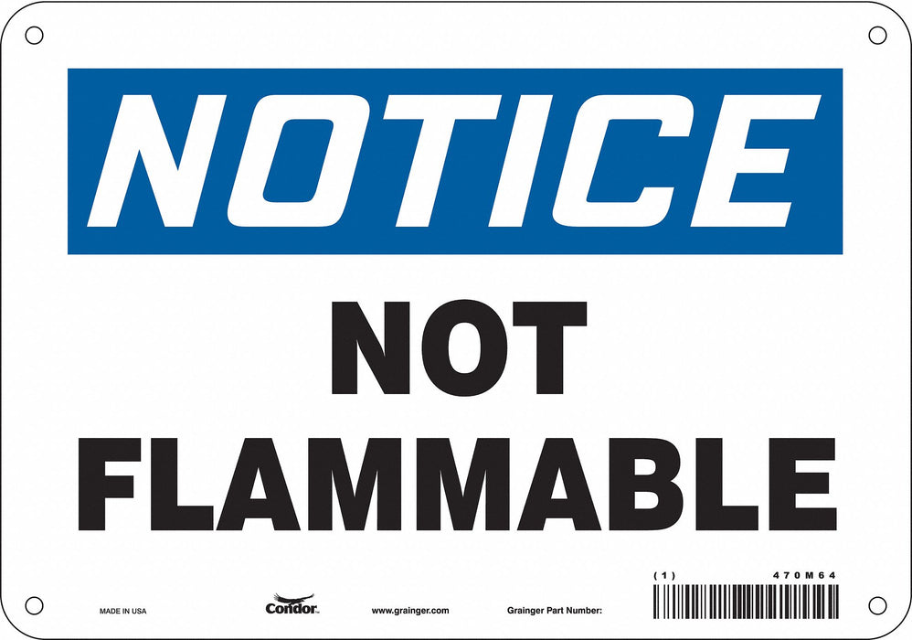 Safety Sign 7 in x 10 in Polyethylene