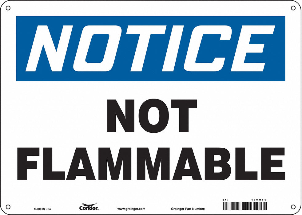 Safety Sign 10 inx14 in Polyethylene