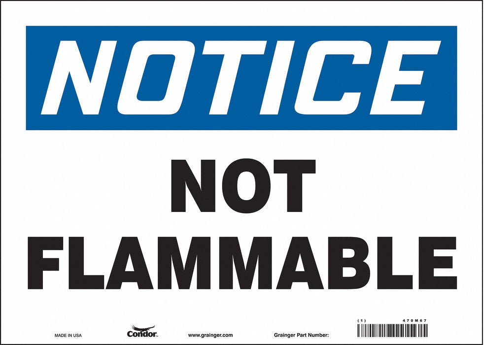 Safety Sign 10 in x 14 in Vinyl
