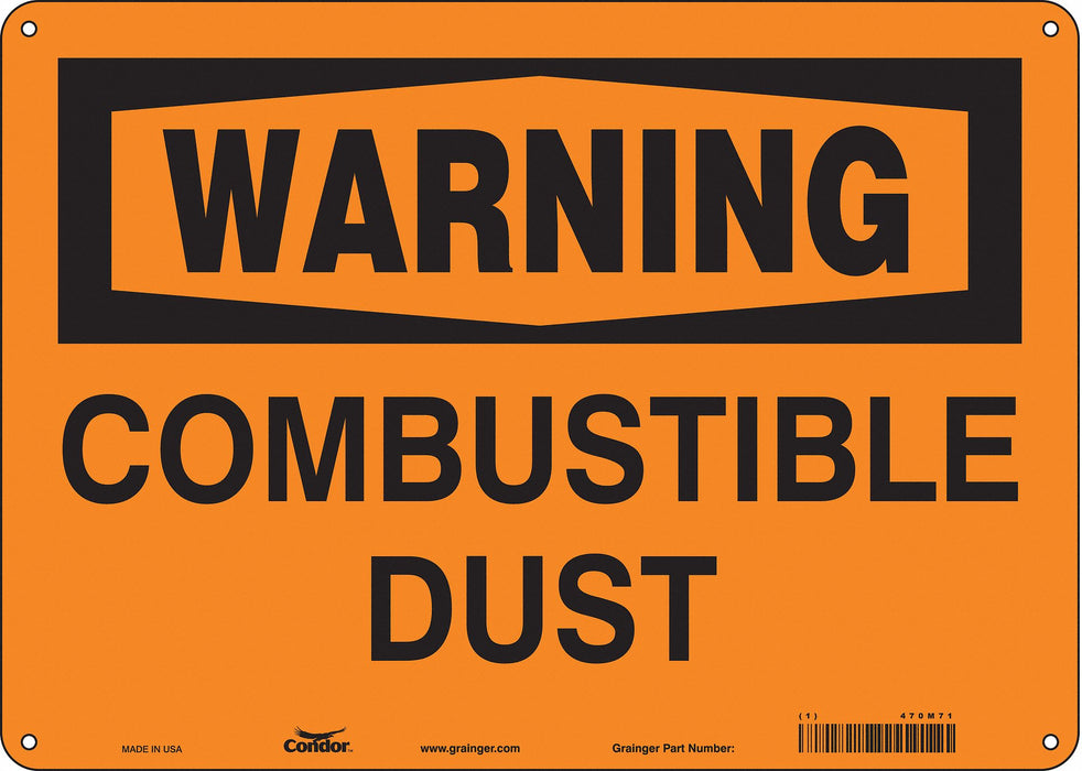 Safety Sign 10 in x 14 in Polyethylene