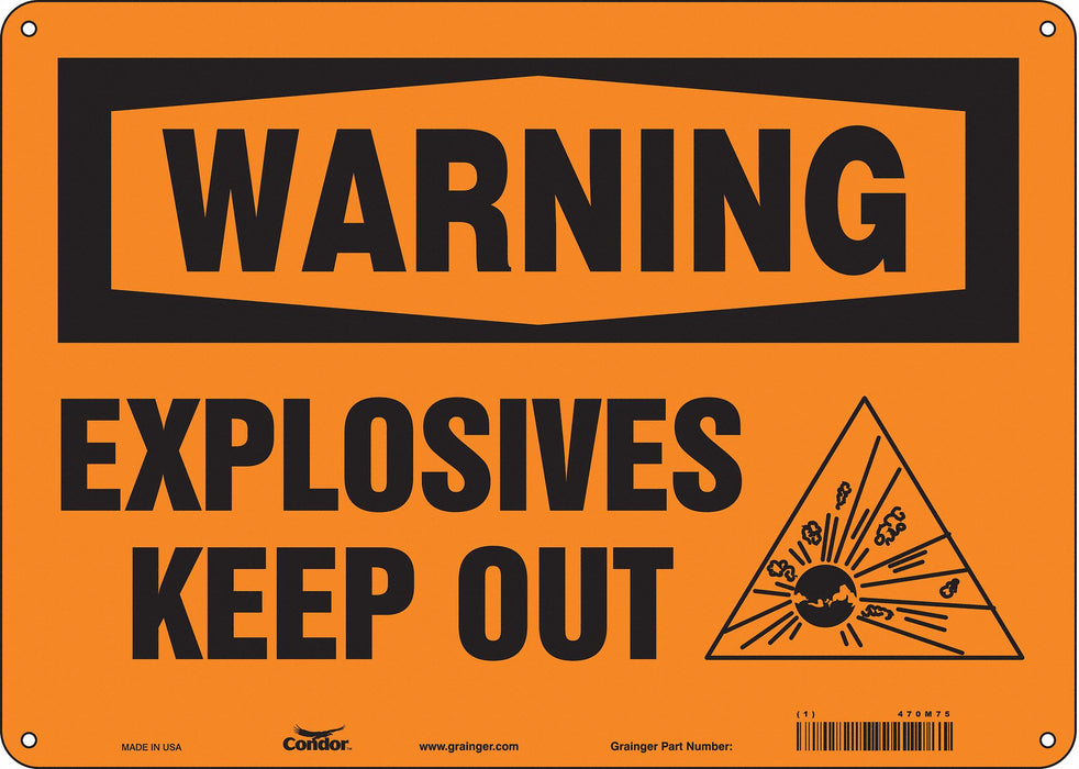 Safety Sign 10 in x 14 in Aluminum