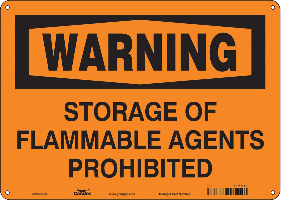 Safety Sign 10 inx14 in Polyethylene