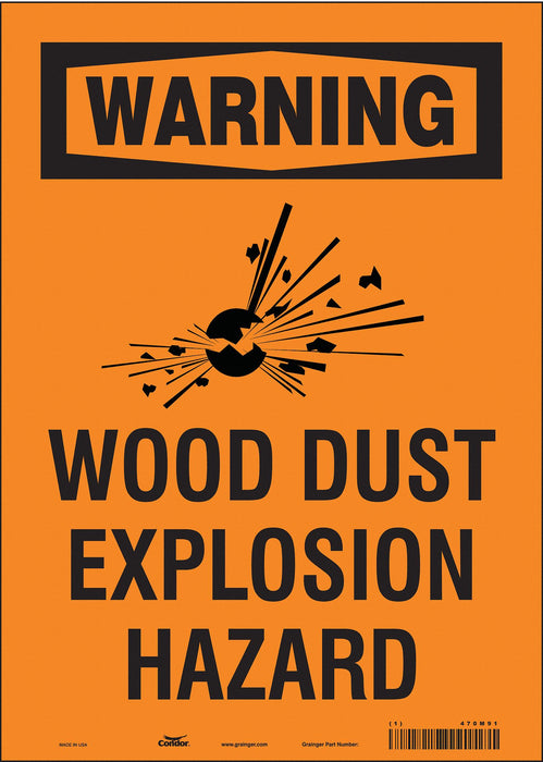 Safety Sign 14 in x 10 in Vinyl