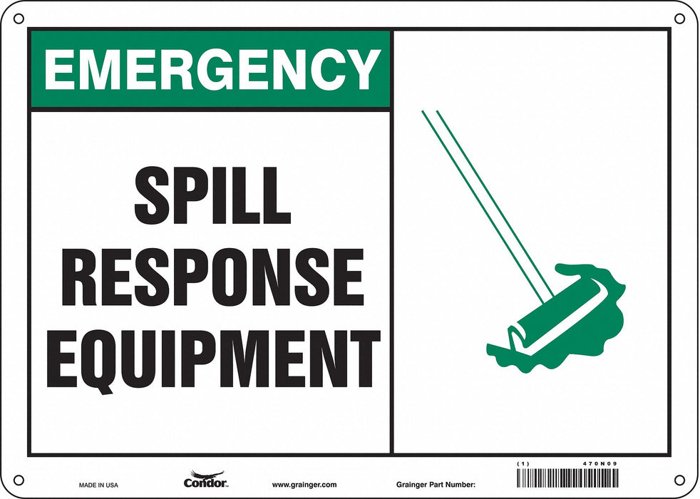 Safety Sign 10 in x 14 in Aluminum