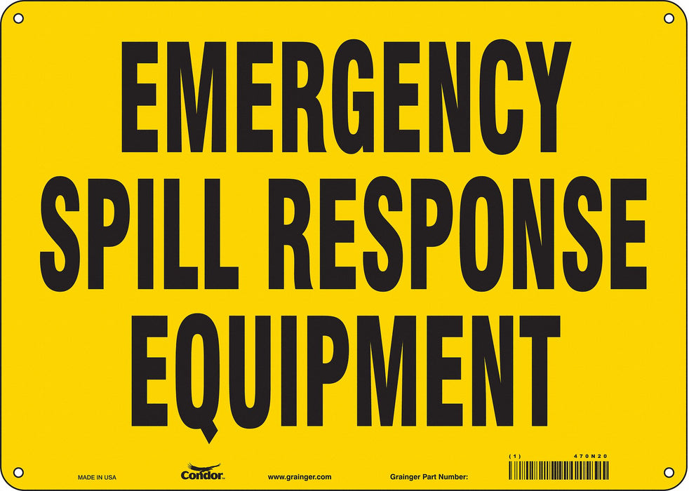 Safety Sign 10 in x 14 in Polyethylene