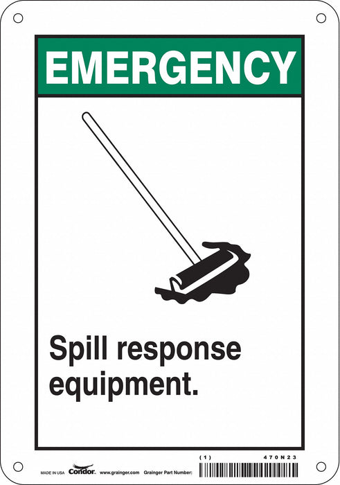 Safety Sign 10 in x 7 in Aluminum