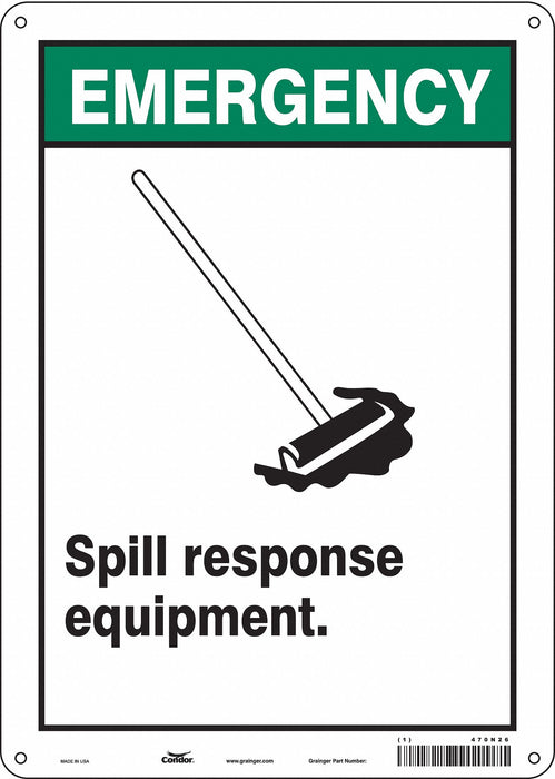 Safety Sign 14 in x 10 in Polyethylene