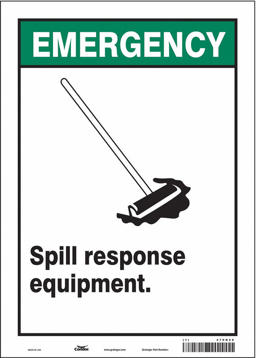 Safety Sign 14 in x 10 in Vinyl