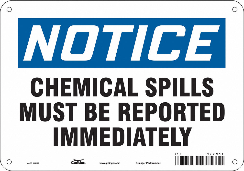 Safety Sign 7 in x 10 in Aluminum