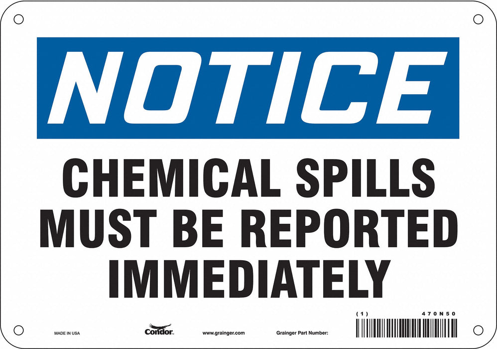 Safety Sign 7 inx10 in Polyethylene