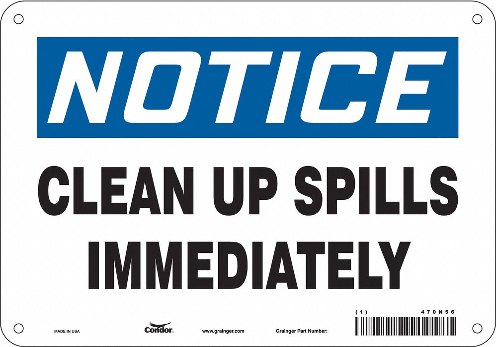 Safety Sign 7 in x 10 in Polyethylene