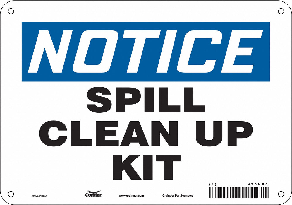 Safety Sign 7 in x 10 in Aluminum