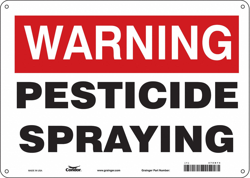 Safety Sign 10 inx14 in Aluminum