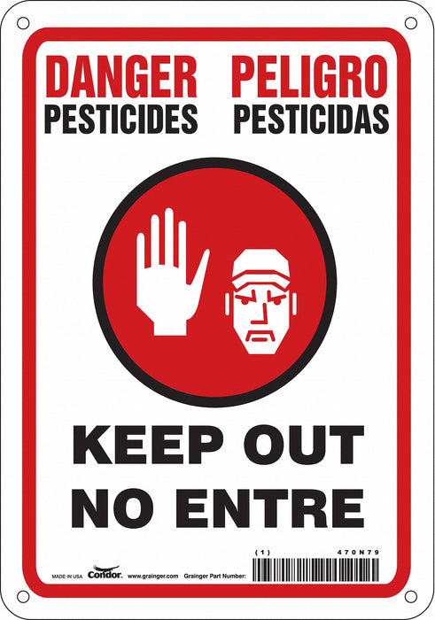 J8483 Safety Sign 10 inx7 in Aluminum