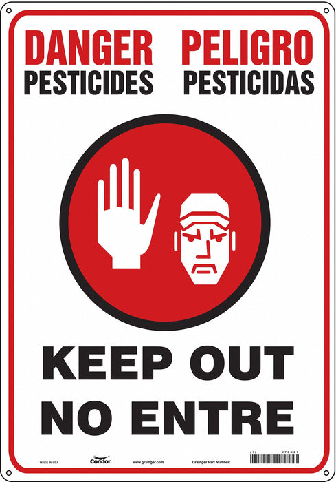 J8483 Safety Sign 20 in x 14 in Aluminum