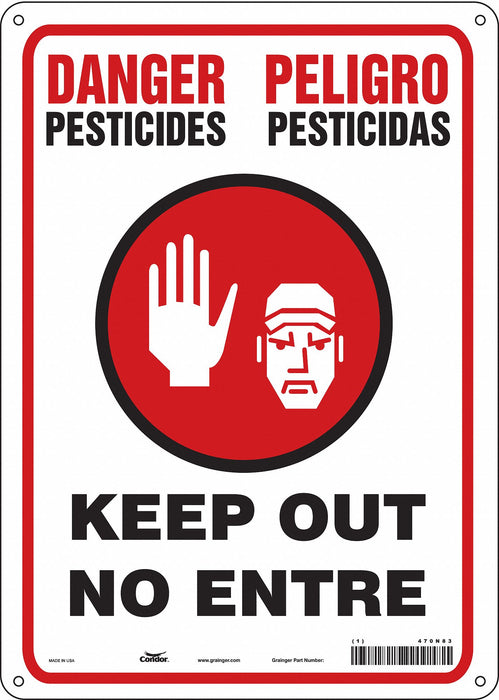 J8483 Safety Sign 14 inx10 in Polyethylene