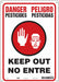 J8483 Safety Sign 14 inx10 in Polyethylene