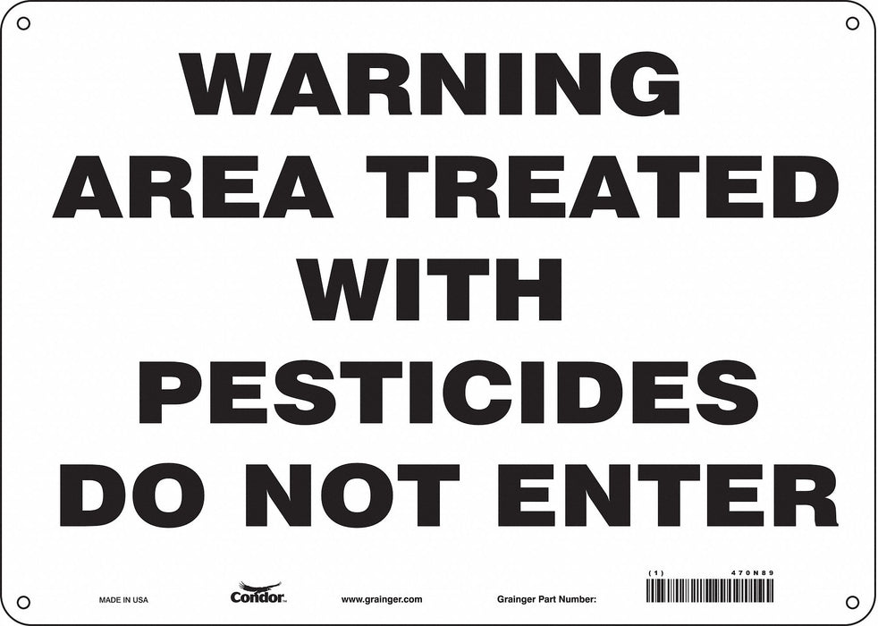 Safety Sign 10 inx14 in Aluminum