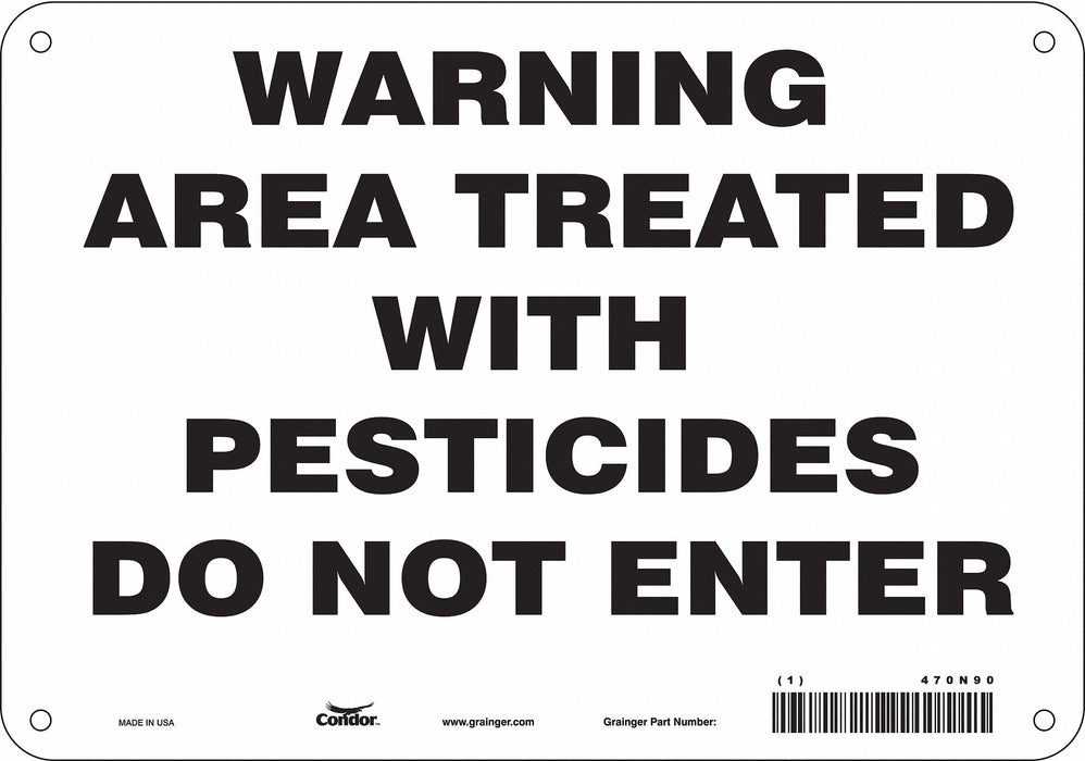 Safety Sign 7 inx10 in Polyethylene