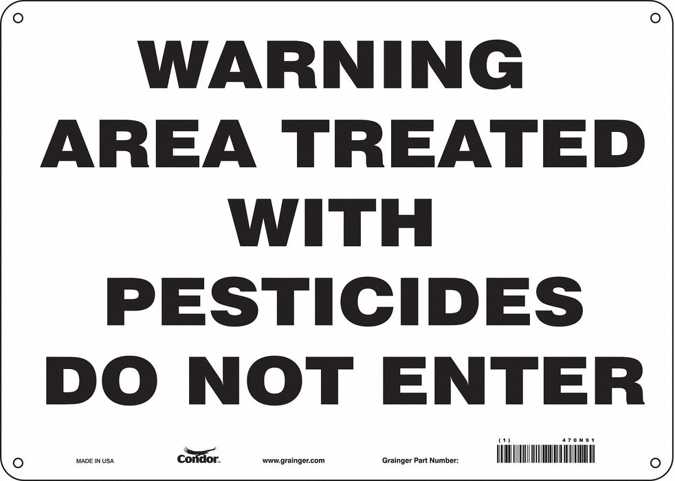 Safety Sign 10 in x 14 in Polyethylene