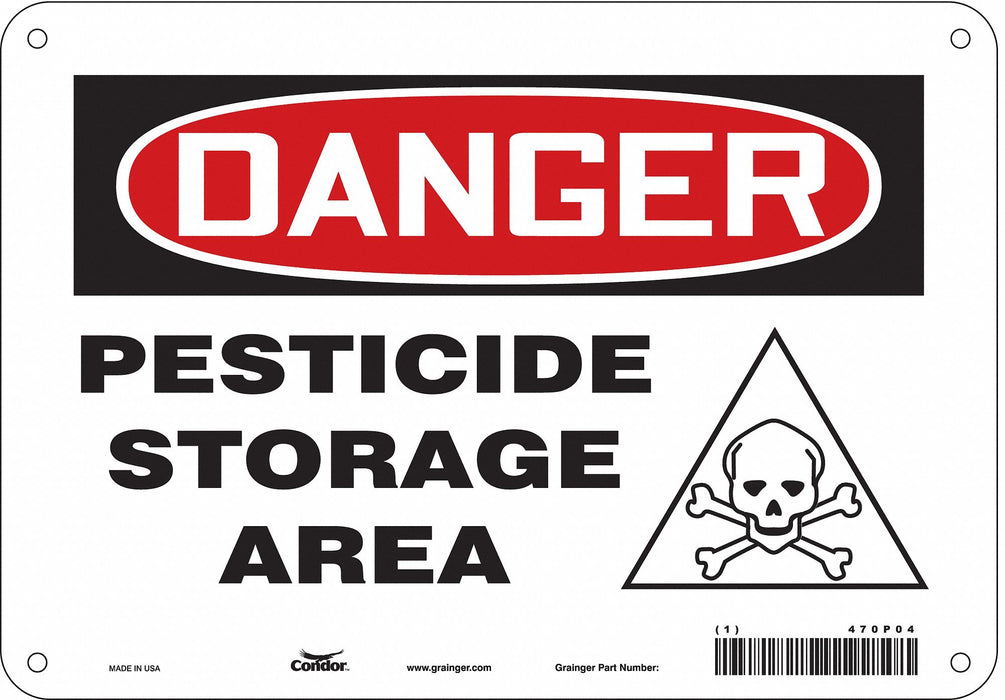 Safety Sign 7 inx10 in Polyethylene
