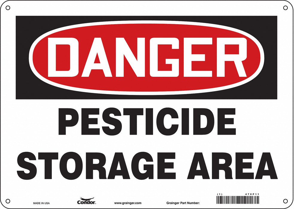 Safety Sign 10 inx14 in Polyethylene