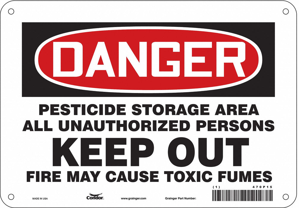 Safety Sign 7 in x 10 in Aluminum