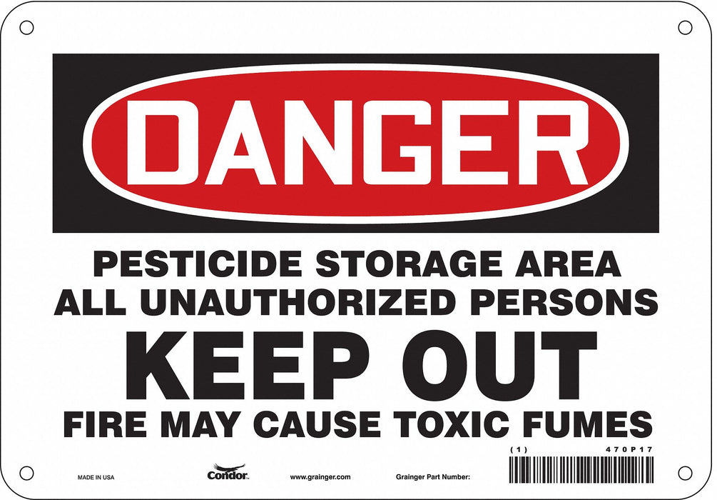 Safety Sign 7 inx10 in Polyethylene