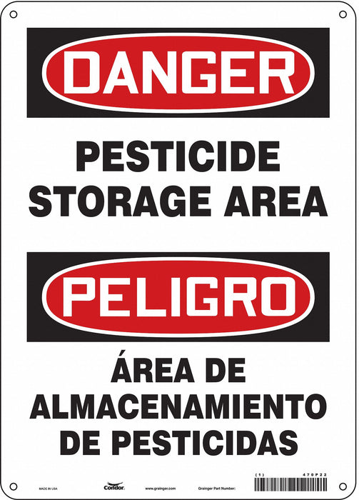 Safety Sign 14 inx10 in Aluminum