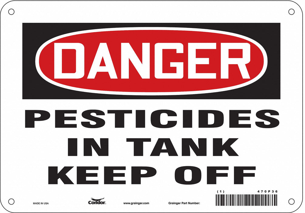 Safety Sign 7 inx10 in Polyethylene
