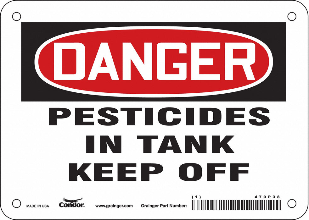 Safety Sign 5 in x 7 in Vinyl