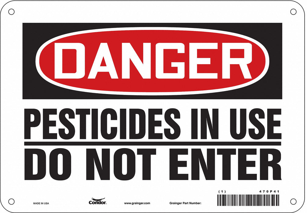 Safety Sign 7 in x 10 in Aluminum